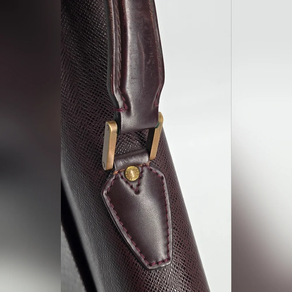 Louis Vuitton Acajou Taiga Leather Serviette Ambassadeur Briefcase MI0408